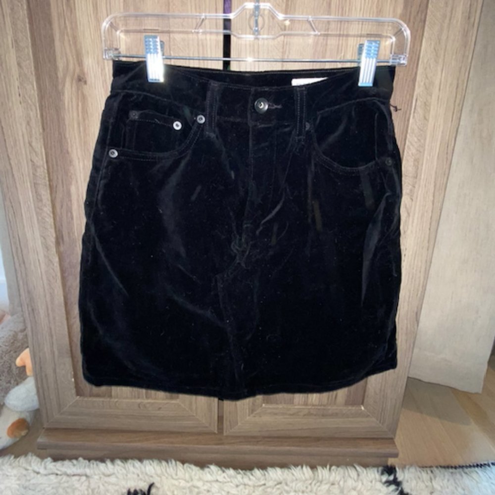 Rag & Bone Velvet Mini Skirt